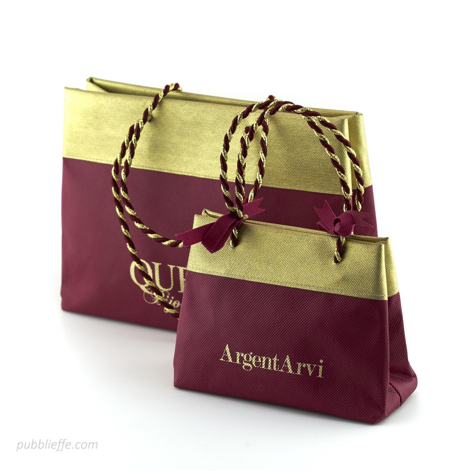 Luxury Bag bicolore oro manico glitter